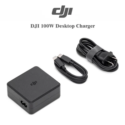 Cargador de escritorio DJI 100W - Carga rápida doble USB‐C para Mavic 3/Air 3/Avata Foto 1 de 4