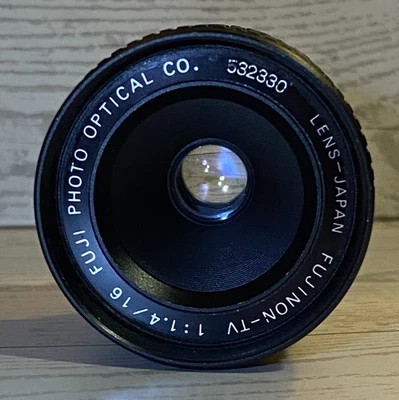 Fujinon-TV Lens 1:1.4/16- RARE LENS- good condition, ƒ1.4 f1.4 Fuji Optical - Image 1 of 4