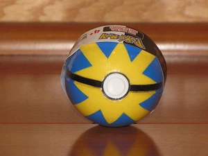 QUICK Blue Yellow Poke Ball Jakks B&W Soft Foam Pokemon Go PokeBall NEW - Picture 1 of 2