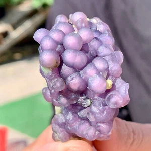 59g schöne natürliche lila Traube Achat Chalzedon Kristall Mineral Präparat - Bild 1 von 22