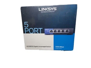 Linksys 5-Port Business Gigabit Switch Unmanaged LGS105 1000 Mbps Compact NIB - Picture 1 of 6