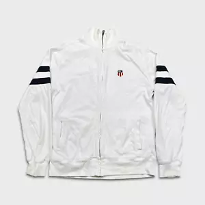 Vintage Polo Jeans Sweatshirt Mens Small White Ralph Lauren Full Zip 90s Jacket - Picture 1 of 9