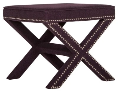 Safavieh Palmer Ottoman Silver Nail Heads, Reduced Price 2172716398 MCR4589E - Image 1 of 4