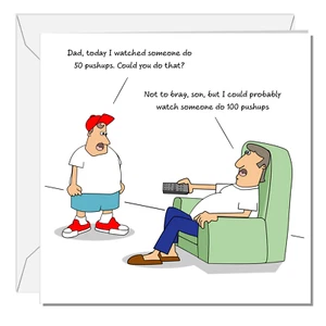 Funny Father's Day Card or Dad Birthday Card Cheeky Humor Cartoon Joke Swizzoo - Picture 1 of 8