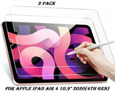 2 Pack Tempered Glass Screen Protector for iPad Air 4th Generation 2020 10.9"