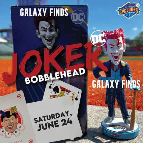 2023 THE JOKER BOBBLEHEAD DC COMICS NIGHT BATMAN FOE BROOKLYN CYCLONES SGA NEW Cover