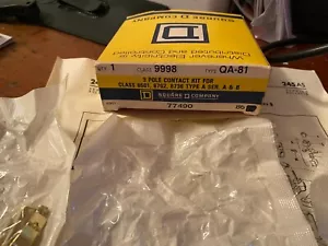 Square D Contact Kit CLASS 9998 TYPE QA-81 NIB (BS-934) - Bild 1 von 3
