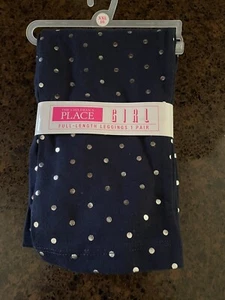 The Childrens Place Girls Silver Dot Leggings XXL 16 - Picture 1 of 2