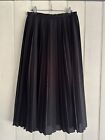Country Road Pleated Skirt Size 10 12 Black Midi