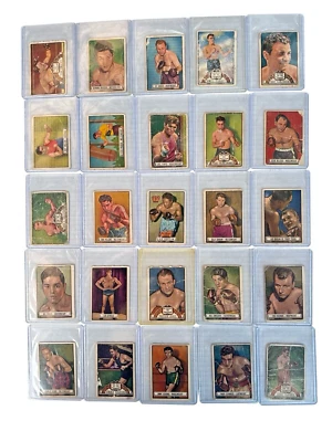 1951 Topps Ringside Vintage Lot 22 Boxing Cards Graham-Tunney-Sullivan-Corbett - Image 1 of 4