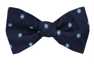 Men's 100% Dot Silk Designer Self Tie Woven Bowtie- NWT - Picture 1 of 3