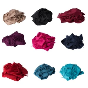 Luxoni Cashmere Feel Comfortable Rich Texture Thick Warm Scarves 14 Solid Colors - Picture 1 of 17