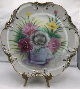 Piatto vintage Dalia dipinto a mano diametro 8” bellissimo! - Foto 1 di 6