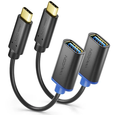 2x  0,2m USB C OTG Adapter Kabel USB 3.0 USB-C zu USB-A Buchse Handy Tablet - Bild 1 von 4