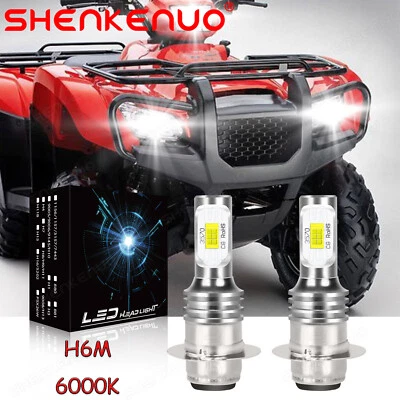 Kit faros LED H6M 6000K bombillas blancas para Honda Foreman 400 450 1997 1998-2004 Foto 1 de 4