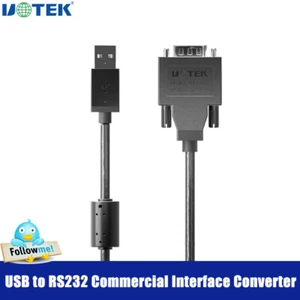 USB to RS232 Interface Converter Black Cable USB-A DB9 Male Connector Cable - Picture 1 of 9