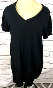 Cloth & Stone Womens Size M Black Short Sleeve Tunic T-Shirt Dress - Picture 1 of 4