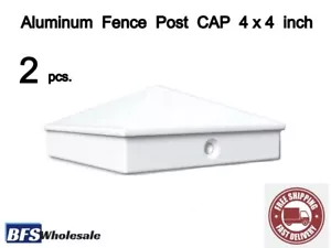 TAPA DE POSTE DE ALUMINIO 4 X 4 pulgadas, color BLANCO, 2 piezas, resistente a la intemperie - Imagen 1 de 11