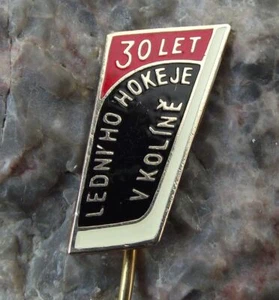 Vintage Spartak Tatra Kolin Czech Ice Hockey Club 30th Anniversary Pin Badge - Picture 1 of 2