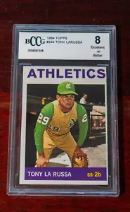 1964 Topps BCCG 8 Tony LaRussa RC Rookie Card #244 Cardinals, A's White Sox HOF - Bild 1 von 2