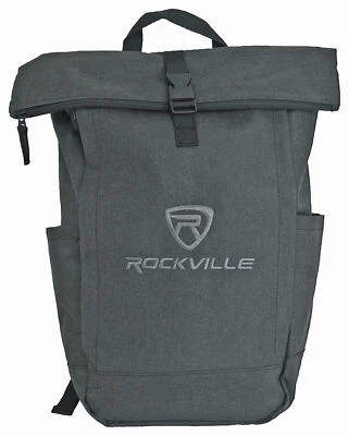 Rockville RPAK Charcoal Stylish Durable Backpack Bag w/ Padded Laptop Pocket - Image 1 of 4