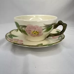 Tazza da tè/caffè + piattino Franciscan Desert Rose vintage - Foto 1 di 11