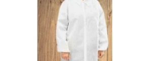 Uline Industrial White Lab Coat with No Pockets S-23370 Medium 25 - Picture 1 of 3