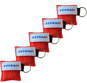 200x KEYCHAIN POUCH CPR MASK ONE-WAY VALVE CPR FACE SHIELD FIRST AID - Picture 1 of 6