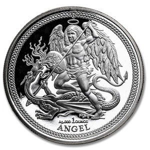 2024 Isle of Man 1 oz Silver Angel Proof (with Certificate) - Picture 1 of 6