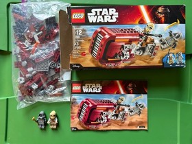 LEGO Star Wars 75099 Rey's Speeder 100% Complete instructions & minifigures box