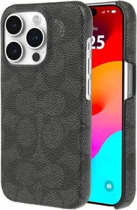 Signature Canvas Slim Wrap iPhone 15 Pro Case, Compatible with Wireless Charging - Picture 1 of 6