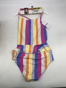 Hurley Girls 2-Piece Braided Ruffle Tankini Swim Set Size XL 14/16 - Picture 1 of 4