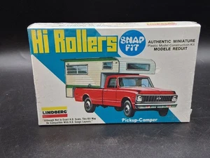 Vintage 1975 Lindberg Snap Fit High Rollers Pickup Camper Factory Sealed HO - Bild 1 von 6