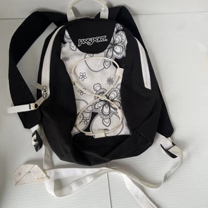 Jansport BackPack - White with Black, Small - Picture 1 of 5