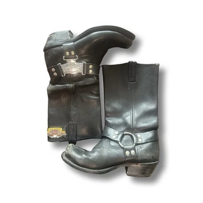 Botas de Ingeniero Harley Davidson Vintage Arnés Águila Talla 8 M De Colección Hechas en EE. UU. Foto 1 de 4