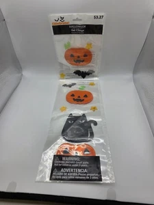 Gel Fensterklammer Halloween Jack O Laterne schwarze Katze Fledermäuse - Bild 1 von 2