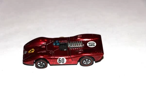 Vintage 1969 Hot Wheels Redline Ferrari - 312P - Red Metallic Hong Kong - Mattel - Picture 1 of 6