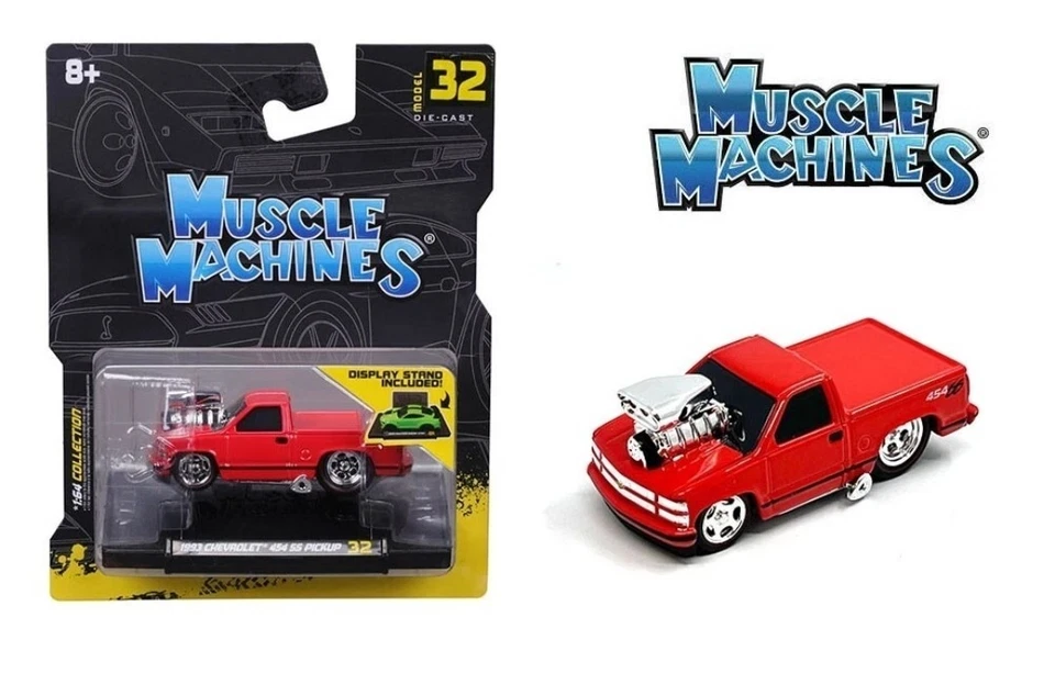 Camioneta pickup Chevrolet 454 SS Muscle Machines 1:64 1993 roja 15572RD Foto 1 de 1