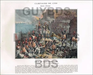 TYPOGRAVURE XIXe ARMéE NAPOLéON BONAPARTE 1799 SIèGE de SAINT JEAN D'ACRE - Foto 1 di 1