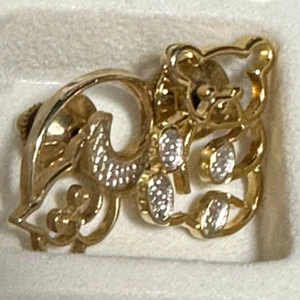 Lot of 2 Bear & Cat Outline Vintage Tack Pin T-5911 - Picture 1 of 1