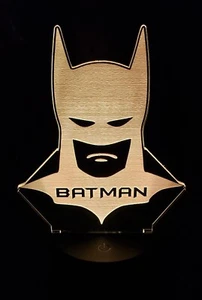 Batman 3D LED Night Light 16 Color Changing Acrylic W/ Remote & Base - Picture 1 of 10