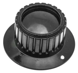RS Pro Potentiometer Skirted Knob, Body: Black, Dia. 41.9mm, 6.35mm Shaft - Picture 1 of 2
