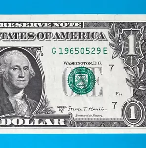 1965 May 29 (G 19650529 E) BIRTHDAY Note $1 One Dollar Bill - Picture 1 of 4