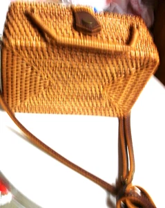 Rattan perfekte Sum handgefertigte Schilfgeflecht Umhängetasche klein bis mittel + 2 gratis Gi - Bild 1 von 10