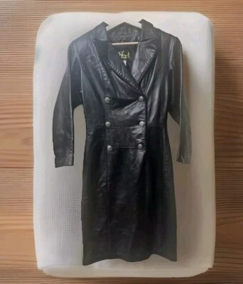 Abrigo de vestir de cuero vintage Rafaell Los Angeles Prego talla 9/10 Foto 1 de 4