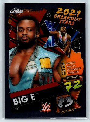 Big E 2021 Topps WWE Slam Attax Chrome Breakout Stars  #127 - Image 1 of 2