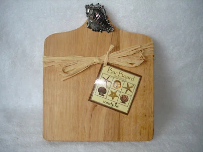 Tabla de cortar madera Seashell barra costera náutica mudpie nuevo regalo casa de boda Foto 1 de 4