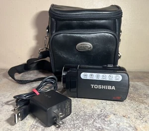 TOSHIBA CAMILEO X416 DIGITAL CAMCORDER WITH CASE NEED A NEW BATTERY - Picture 1 of 18