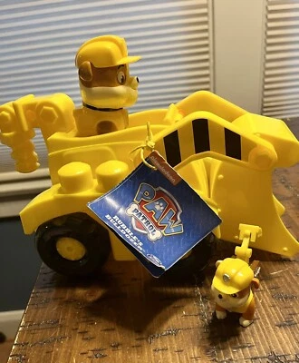 Paw Patrol Ionix Rubble Bullldozer Truck Preowned with tag w/Extra figure - Image 1 of 4