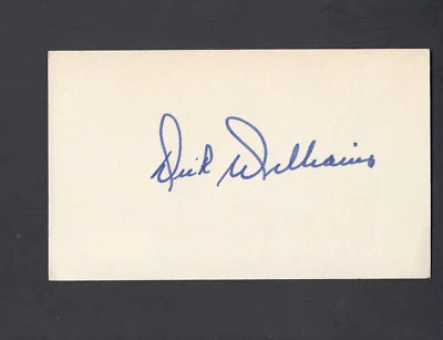 Dick Williams d'2011 Signed 3x5 Index Card 1951-54-56 Brooklyn Dodgers HOF JSA - Image 1 of 2